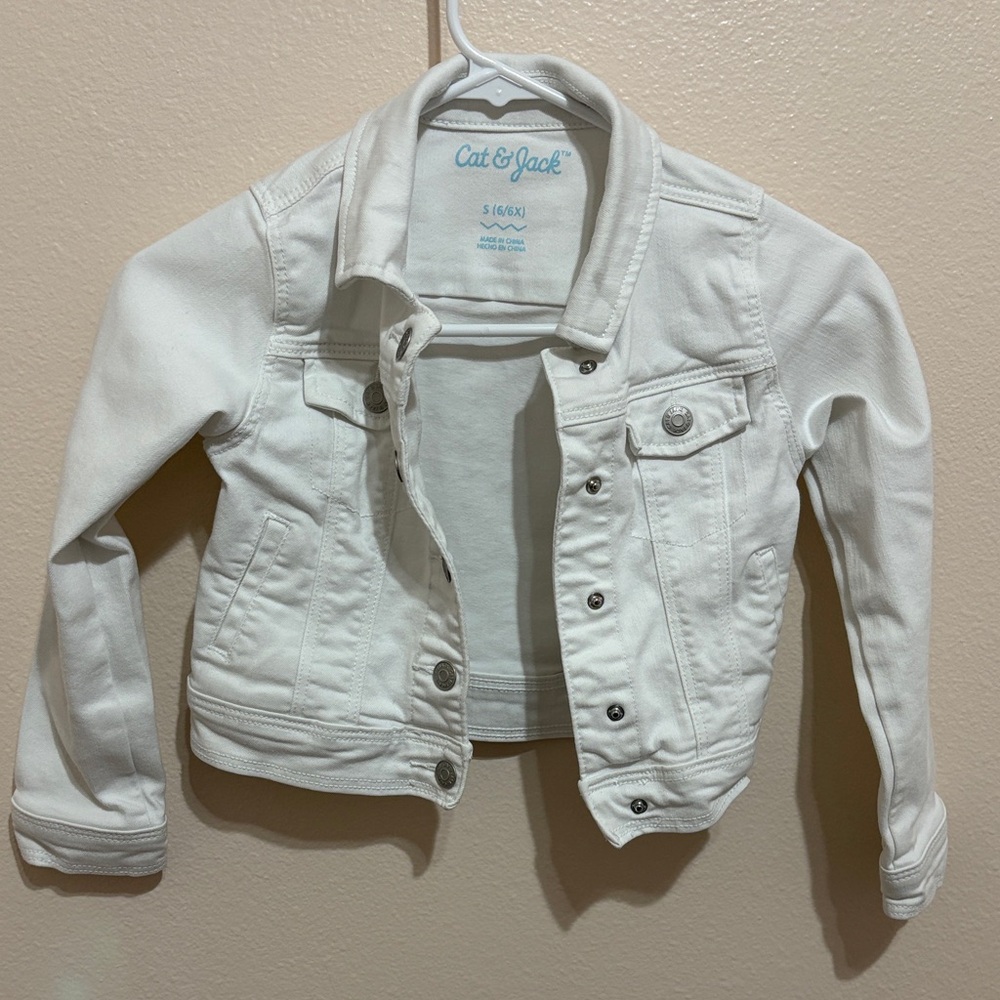 Cat & Jack White Denim Jacket for Girls